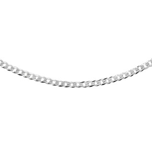 Lantisor argint rodiat model cubanez plat 2,5 mm x 50 cm DiAmanti PancerkaP070-50cm-SL (Argint 925‰ 5,2 g.)